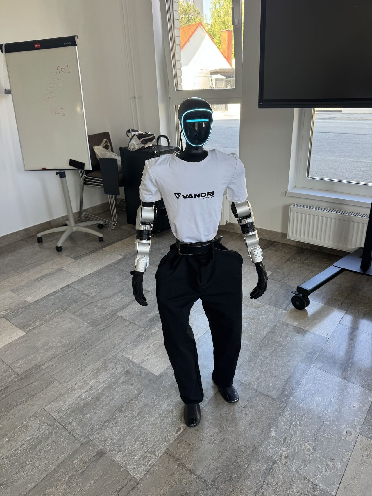 Humanoid robot Jože at the Celje Chamber of Craft and Small Business